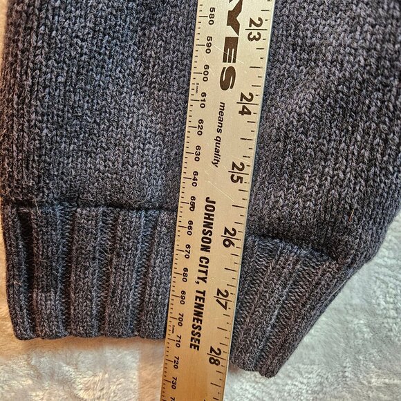 Boston Traders Mens XXL Cable Knit Full Zip Cardigan Faux Sherpa Lining gorpcore - Picture 9 of 12